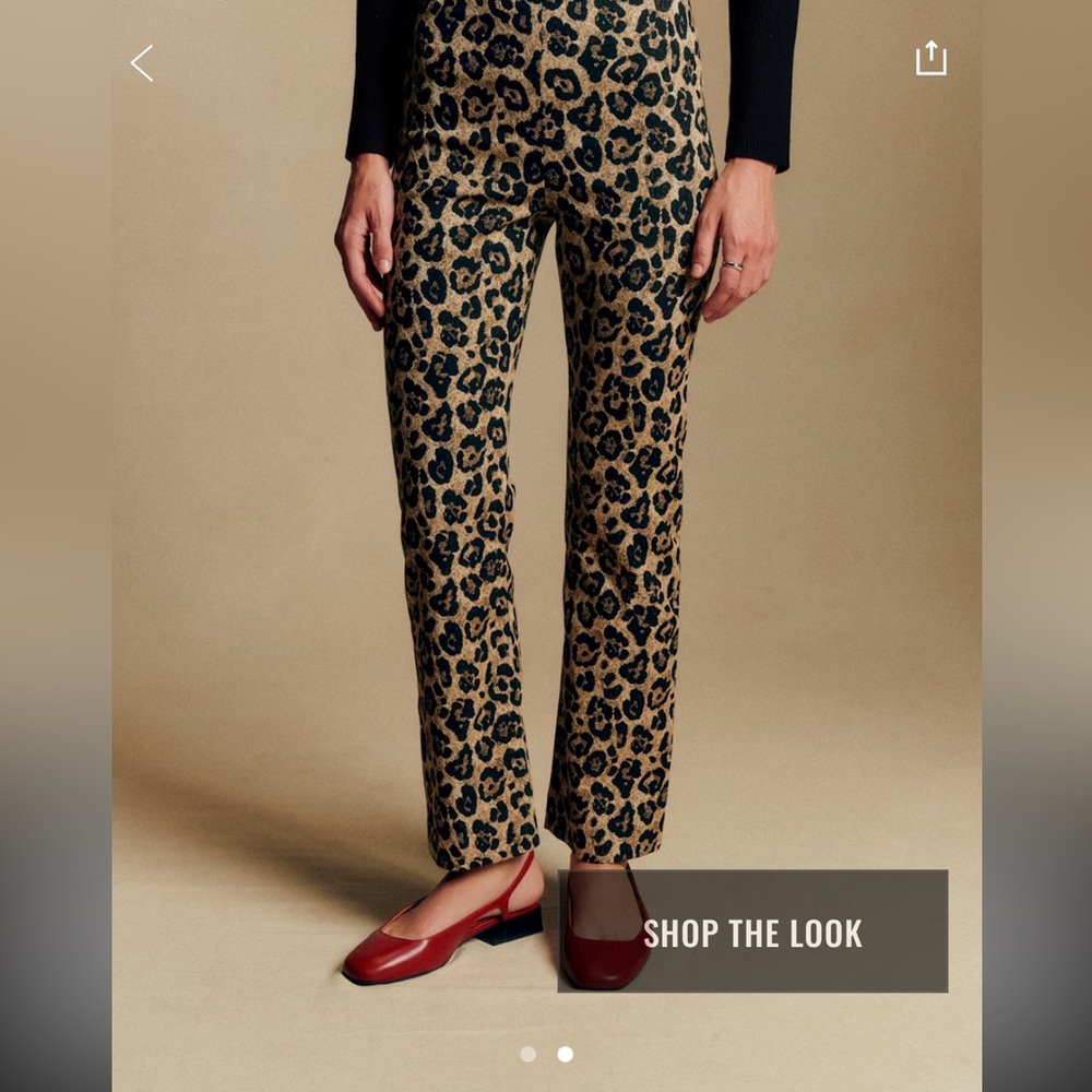 Sezane Ciara leopard pants